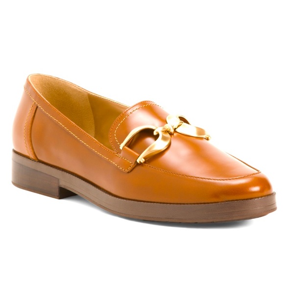 27 EDIT Naturalizer Tan Leather Beline Comfort Loafers Women’s Size 5.5 - Picture 1 of 9